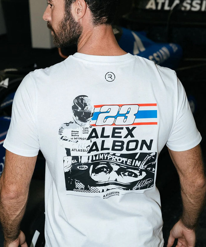 アレクサンダー・アルボン ウィリアムズ レーシング チーム Tシャツ拡大画像