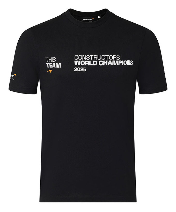 マクラーレン F1 チーム 2025年 コンストラクターズ チャンピオン 記念 Tシャツ拡大画像