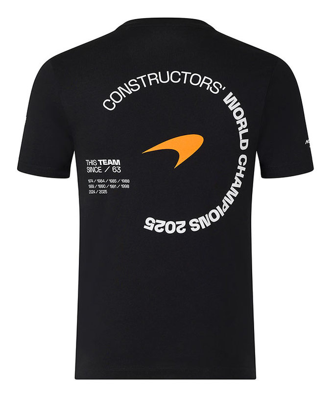 マクラーレン F1 チーム 2025年 コンストラクターズ チャンピオン 記念 Tシャツ拡大画像