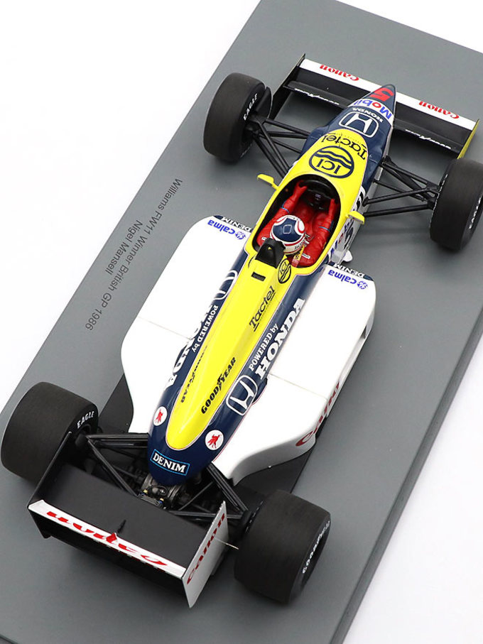 スパーク 1/18スケール ウィリアムズ ホンダ FW11 ナイジェル・マンセル 1986年 イギリスGP 優勝拡大画像
