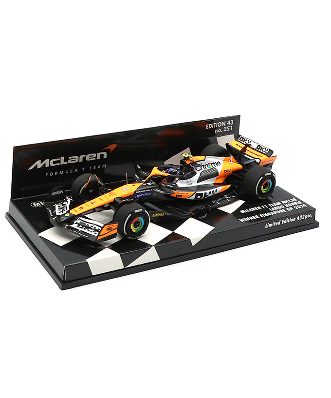 ミニチャンプス 1/43スケール マクラーレン F1 チーム MCL38 ランド・ノリス 2024年 シンガポールGP 優勝拡大画像