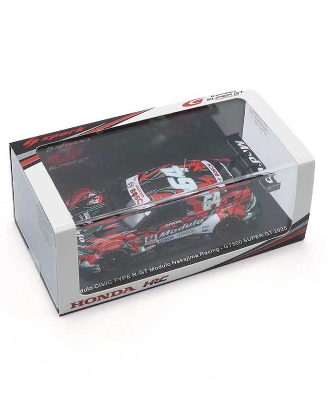 スパーク 1/43スケール Modulo CIVIC TYPE R-GT Modulo Nakajima Racing NO.64 伊沢拓也 / 大草りき スーパーGT 2025年 GT500拡大画像