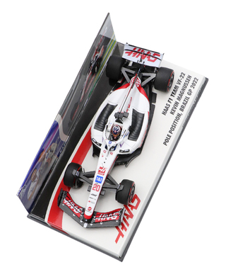 CKモデルカーズ 別注 ミニチャンプス 1/43スケール ハース F1 VF-22 ケビン・マグヌッセン 2022 ブラジルGP ポールポジション タイヤ付き