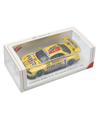 スパーク 1/43スケール ペンズオイル ニスモ 日産 スカイライン GT-R (R34) NO.1 エリック・コマス / 本山哲 1999年 JGTC GT500