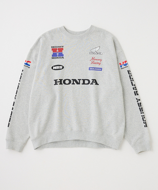 ホンダ HRC MOUSSY SPONSOR ロゴプルオーバー グレー