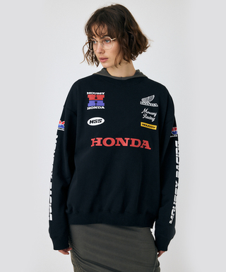 ホンダ HRC MOUSSY SPONSOR ロゴプルオーバー ブラック