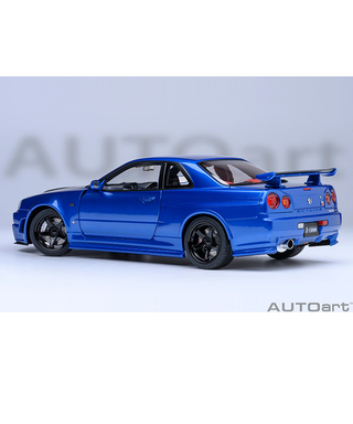 【30%オフセール】オートアート 1/18スケール ニスモ R34 GT-R Z-tune （ベイサイドブルー）/msl