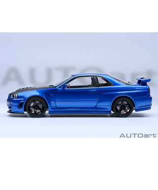 【30%オフセール】オートアート 1/18スケール ニスモ R34 GT-R Z-tune （ベイサイドブルー）/msl