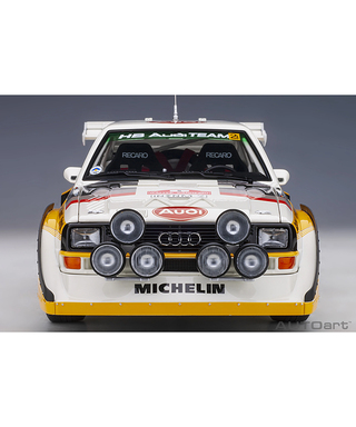 【30%オフセール】オートアート 1/18スケール アウディ スポーツクワトロ S1 WRC 1985 #5 （ロール／ガイストドルファー） サンレモ・ラリー優勝 /msl