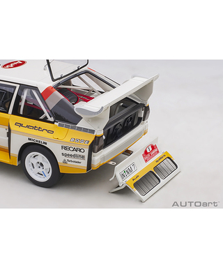 【30%オフセール】オートアート 1/18スケール アウディ スポーツクワトロ S1 WRC 1985 #5 （ロール／ガイストドルファー） サンレモ・ラリー優勝 /msl