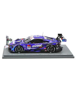 スパーク 1/43スケール レイブリック NSX-GT チームクニミツ No.100 山本尚貴 / 牧野任祐 2020年 スーパーGT GT500 チャンピオンボード付き