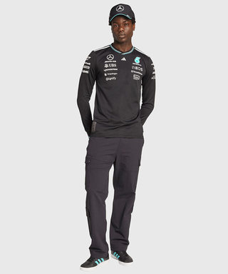 【オーセンティック】メルセデス AMG ペトロナス F1 チーム ドライバー ロングスリーブ Tシャツ ブラック 2025 /アディダス/TM-W