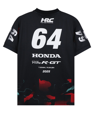 HRC Honda RACING x スーパーGT コラボ   Tシャツ Modulo Nakajima Racing #64