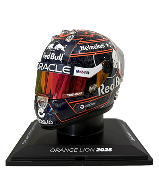 フェルスタッペン別注 シューベルト 1/4スケール マックス・フェルスタッペン 2025年 オレンジ ライオン ヘルメット レッドブル レーシング チーム/ARB