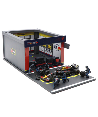 ブラゴ 1/43スケール オラクル レッドブルレーシング RB20 マックス・フェルスタッペン ジオラマ ピットストップセット