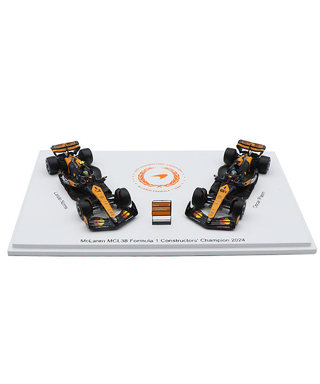 スパーク 1/64スケール マクラーレンF1チーム MCL38 ランド・ノリス ＆ オスカー・ピアストリ 2024年 コンストラクターズチャンピオン セット/spk