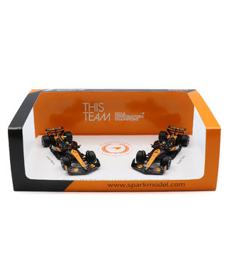 スパーク 1/64スケール マクラーレンF1チーム MCL38 ランド・ノリス ＆ オスカー・ピアストリ 2024年 コンストラクターズチャンピオン セット/spk