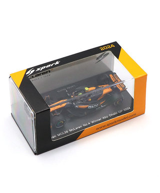 スパーク 1/64スケール マクラーレンF1チーム MCL38 ランド・ノリス 2024年 アブダビGP 優勝 /spk